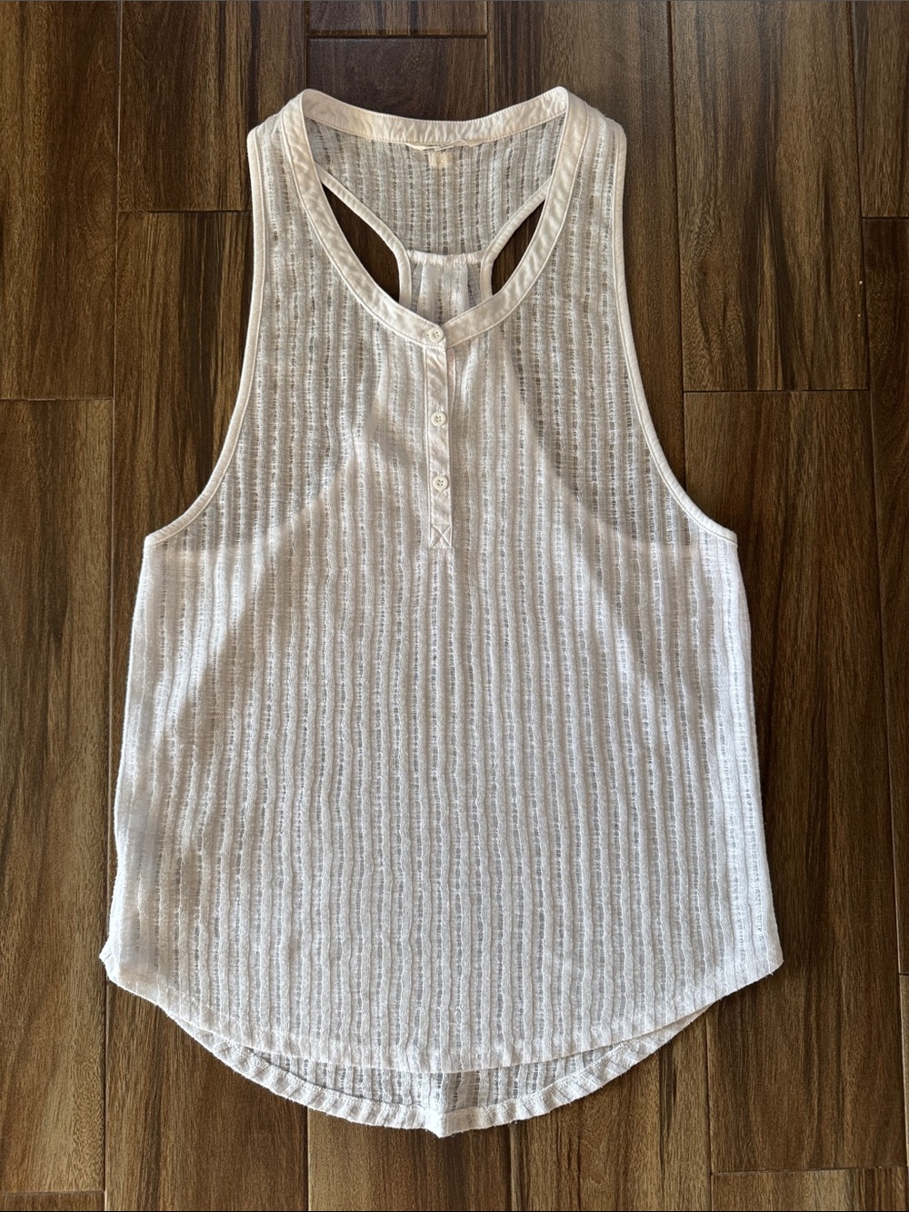 Billabong White Gauzy Racerback Cover-up Tunic Small